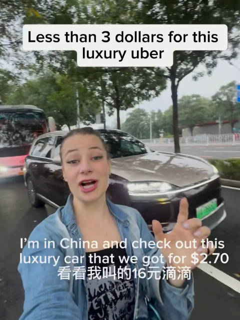 老外打滴滴16块，打到问界豪车太震惊了！