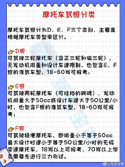 摩托车驾照报名考试怎么选？D证最划算还是E证够用？4科流程详解+FAQ