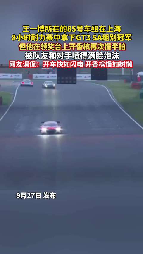 王一博85号车组上海耐力赛夺冠