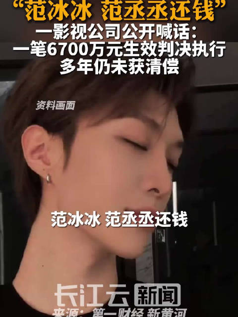 胜诉五年一分未拿到！嗨乐影视向范冰冰、范丞丞讨债6700万