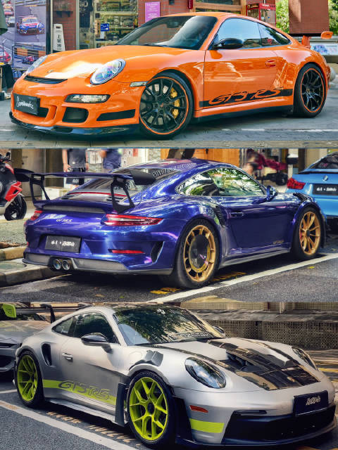 约过这三代保时捷911GT3RS 997.1、991.2、992.1 排气原声视频