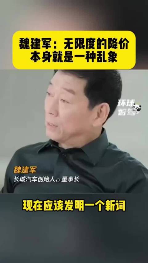 魏建军：无限度的降价本身就是一种乱象