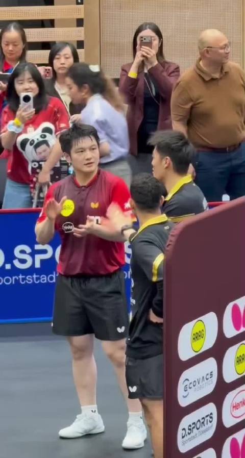樊振东德甲一单两分，赛后与邱党激烈复盘