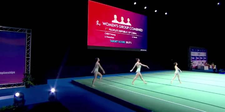 中国女三黎小祯陈昱彤李佳欣，世锦赛夺两金