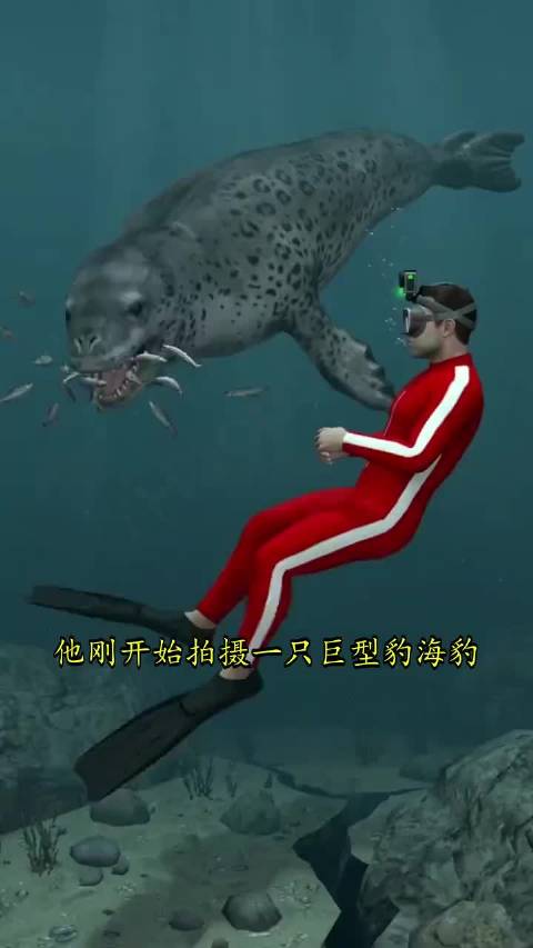 他刚开始拍摄一只巨型海豹这只巨型海豹就游向他 科普｜涨知识