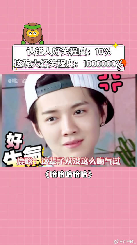 鹿晗 这碗大也太好笑了