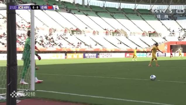第23分钟，王钰栋破门！ 中国U231-0韩国U23，太漂亮了！
