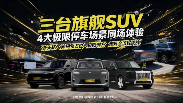 蔚来全新ES8/问界M8/极氪9X，三台旗舰SUV4大极限泊车场景同场体验