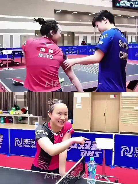 幼莎和伊藤美诚，莎儿一口一个姐姐小嘴儿 前有伊藤后有早田…