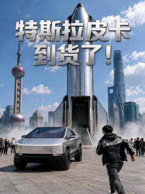 哇塞，居然用火箭来运输特斯拉皮卡！
