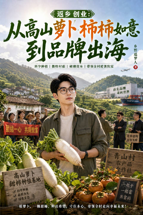 短剧·返乡创业：从高山萝卜柿柿如意到品牌出海-第56集-农科院高材生李凡放弃城市工作，毅然返乡创业，用科学技术种植高山脆