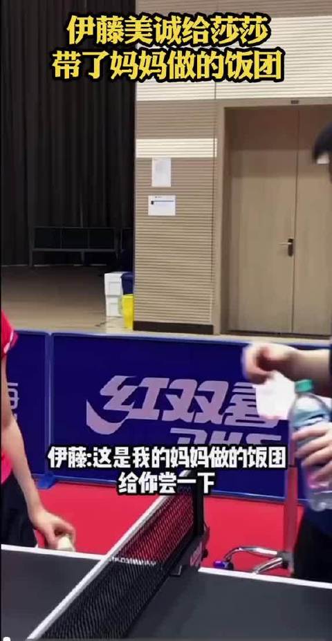 伊藤美诚给莎莎带了妈妈做的饭团，孙颖莎收到这份特别的心意，太暖心了！