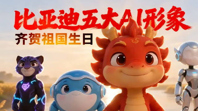 比亚迪五大AI卡通形象齐唱上甘岭祝福祖国生日