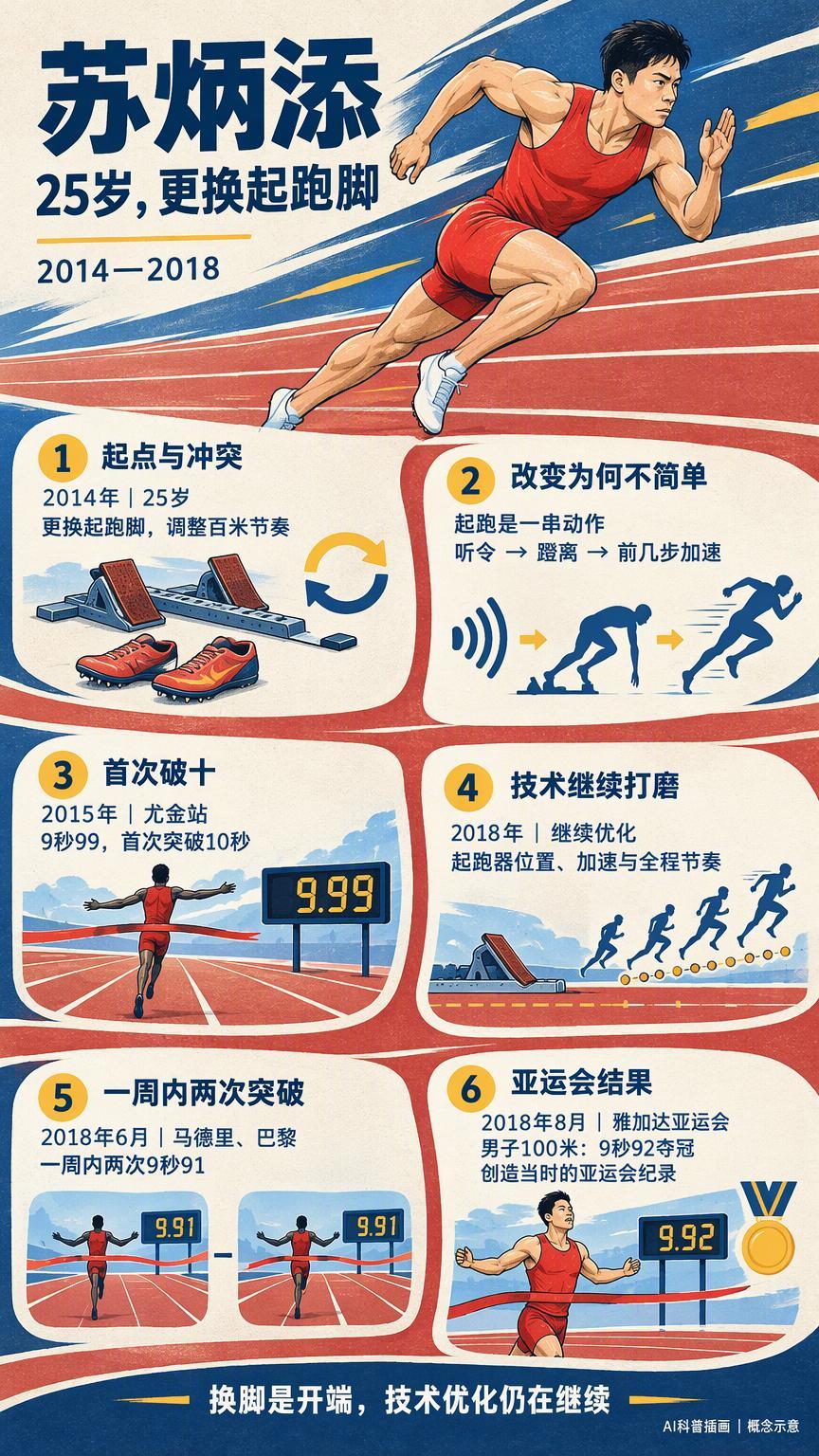 苏炳添25岁换起跑脚：破十背后的技术革命