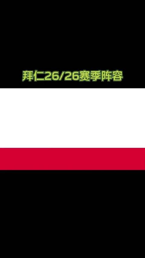 全面盘点拜仁慕尼黑26/27赛季阵容…
