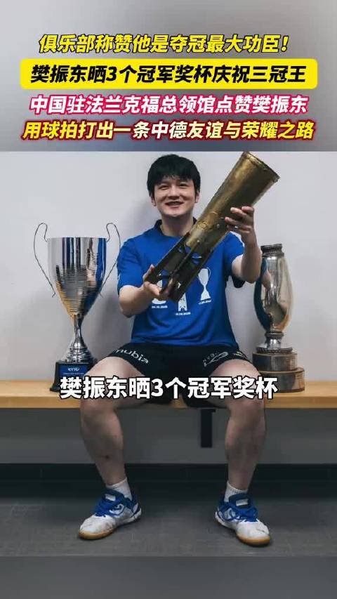 樊振东三冠王获总领馆点赞，用球拍打出友谊与荣耀之路