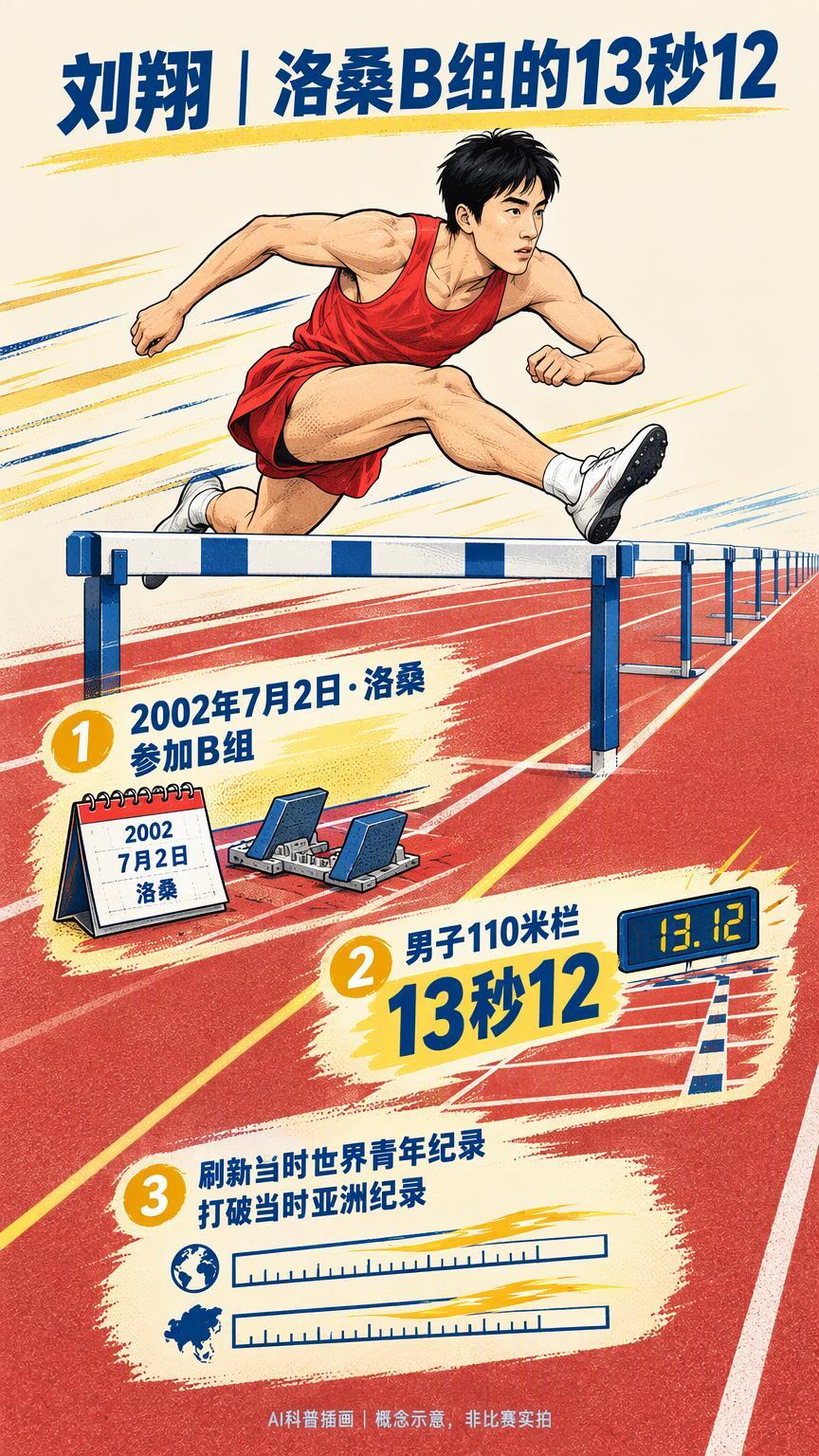 刘翔洛桑B组跑出13秒12：世界青年纪录诞生记