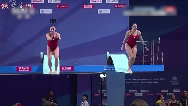 多哈世锦赛陈艺文昌雅妮完美发挥，水花消失惊艳全场
