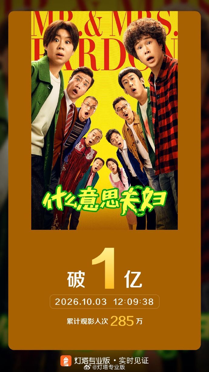 电影《什么意思夫妇》票房突破1亿 电影《什么意思夫妇》票房突破1亿