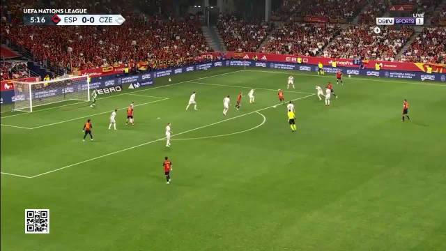 欧国联西班牙3比1捷克，亚马尔罗德里梅里诺各进一球