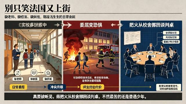 法国高中生纵火抗议，超400所高中受影响超2000人被捕