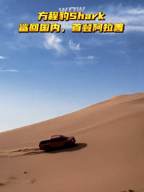 方程豹Shark鲨鱼皮卡，鲨回国内了，首登阿拉善
