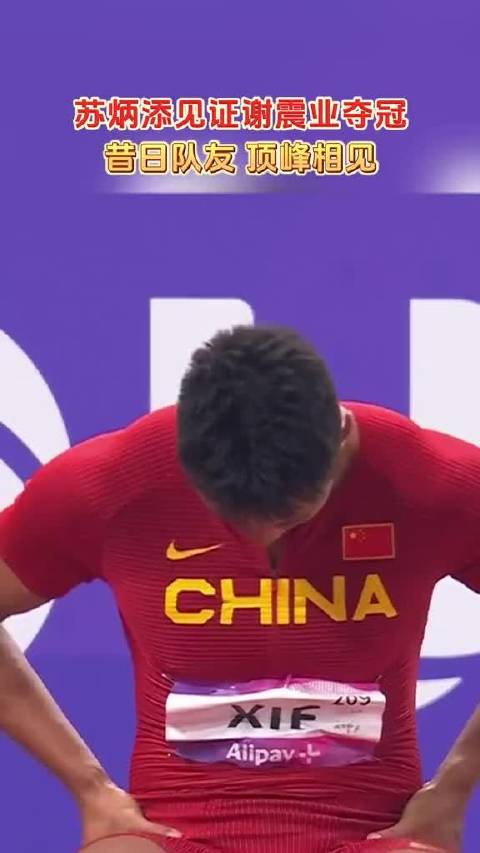 杭州亚运男子百米，谢震业强势夺冠，苏炳添见证瞬间