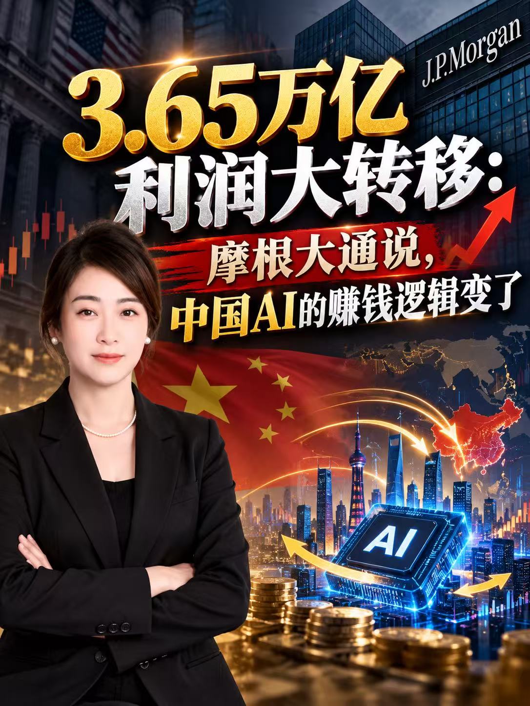 3.65万亿利润大转移：摩根大通说，中国AI的赚钱逻辑变了