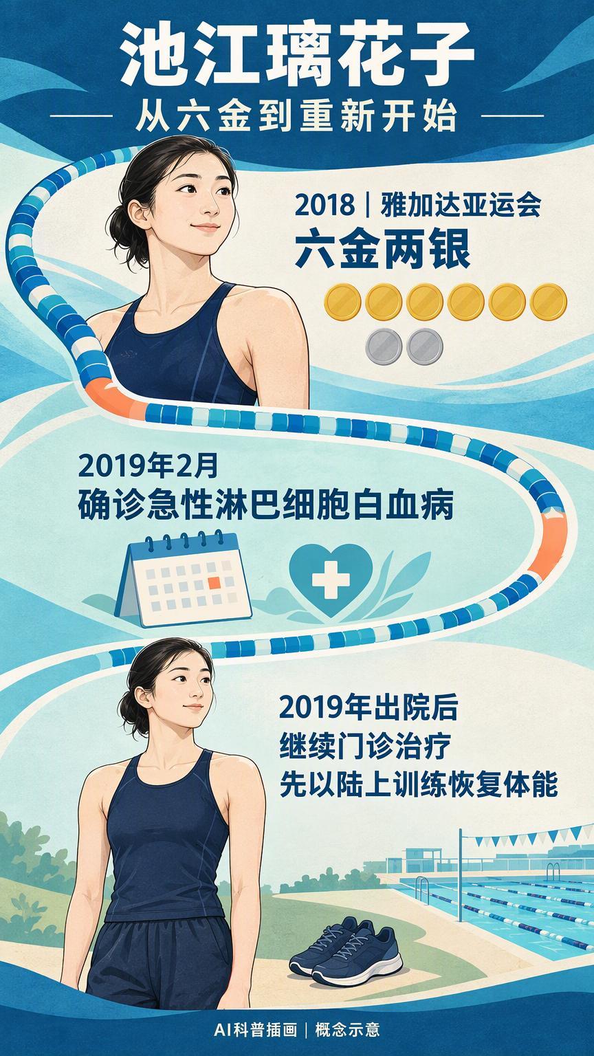 池江璃花子抗癌复出：四年多游回亚运领奖台