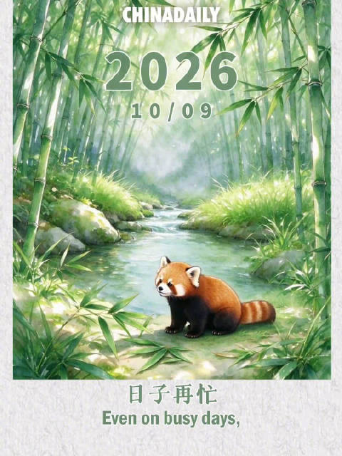 丁禹兮音乐搭配AI文生图，双语早安语录传递从容