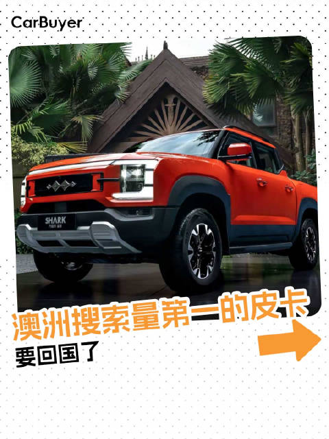 方程豹鲨鱼皮卡官图发布，这台车要干一件大事