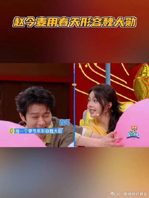 赵今麦用春天形容魏大勋