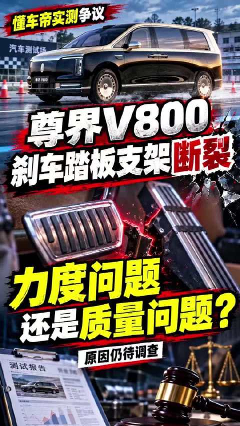 尊界刹车踏板断裂，高端品牌正调查中