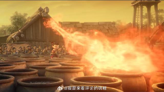 哪吒怒火燃起漫天烈火，他本无意伤人，人人却惧怕他