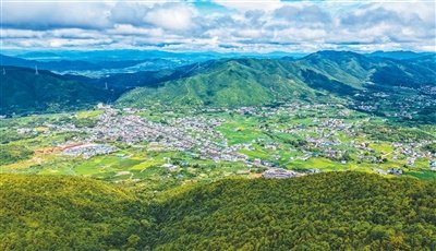 “红旗跃过汀江”处绿水青山入画来（红绿交响）