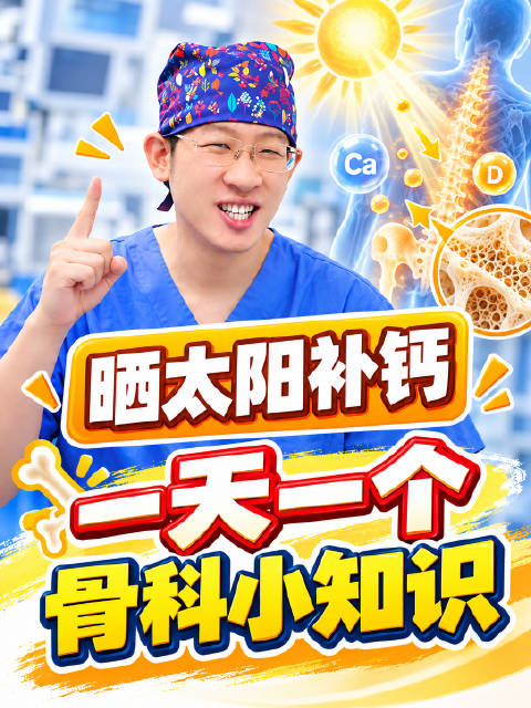 一天一个骨科小知识，今天教您通过晒太阳促进钙的吸收
