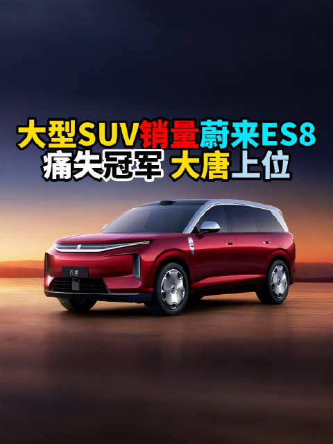 最新公布的国内大型SUV销量，比亚迪大唐取代了蔚来ES8，成为新的销量冠军