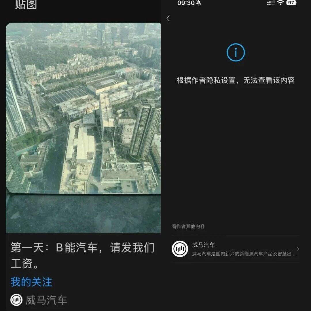 威马汽车发文向宝能讨薪，姚振华等刚被执行20.5亿元