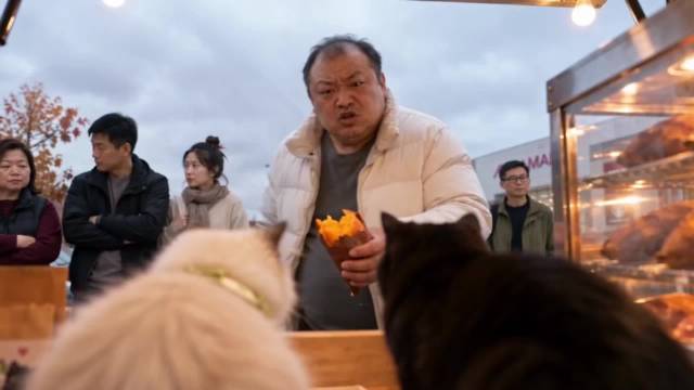 断崖降温妖风来袭 躲进猫猫房车吃烤红薯