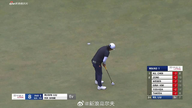 2026别克LPGA锦标赛第一轮 刘瑞欣8号洞推杆抓鸟