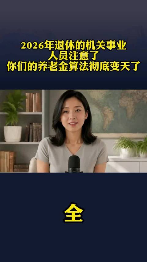 2026年退休的机关事业人员注意了，你们的养老金算法，彻底变天了