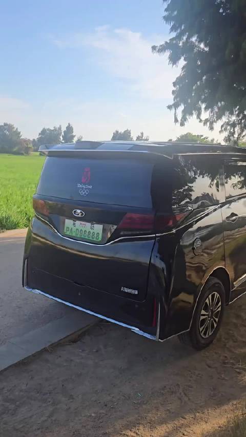 偶遇一台丰田埃尔法老年代步车