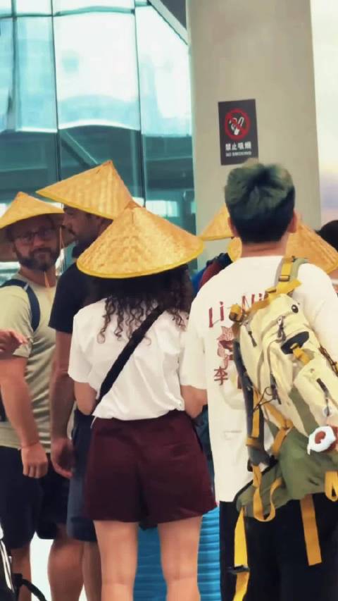 斗笠在外国人眼里可是功夫熊猫里的同款chinese