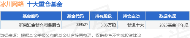 10月16日冰川网络跌5.75%，浙商汇金新兴消费混合基金重仓该股
