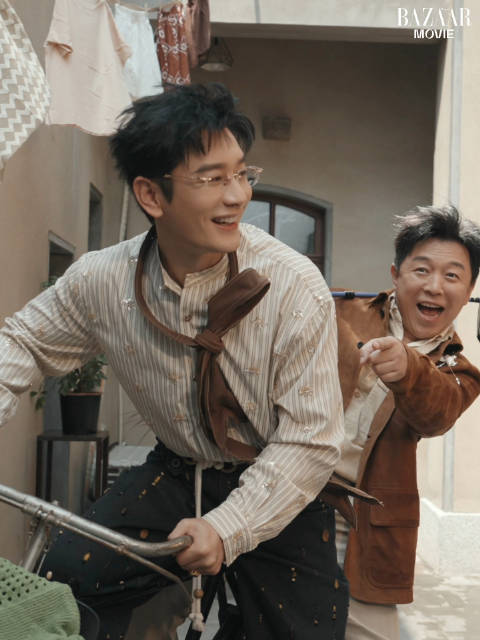 黄渤黄晓明芭莎电影电子封面预告，第三届里院喜剧节老乡碰头