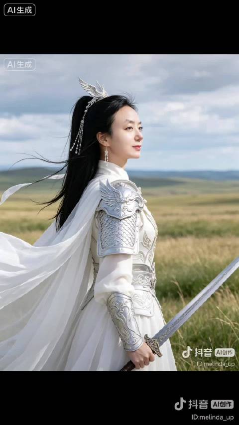 我可对镜帖花黄，亦可铁甲映寒光