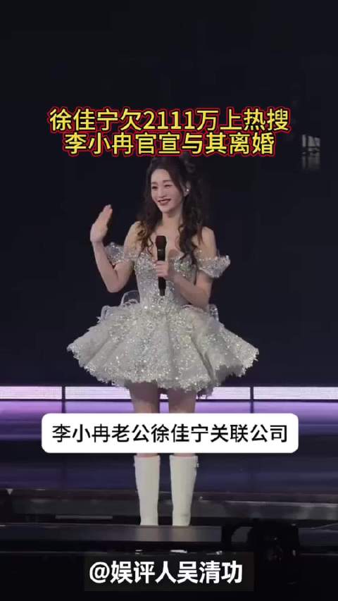 徐佳宁欠2111万上热搜，李小冉官宣与其离婚