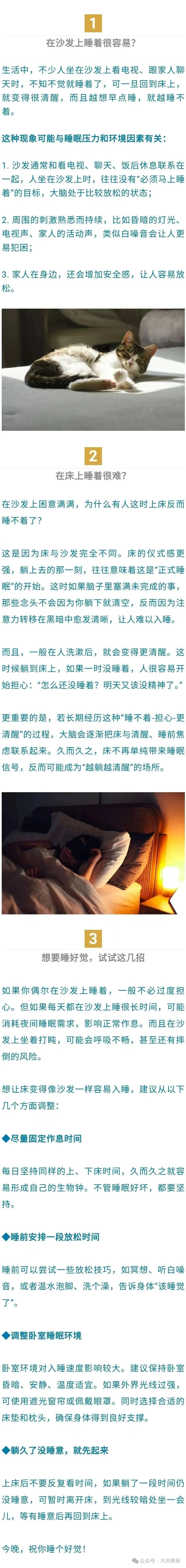 为何在沙发上容易睡着,在床上却很难? 为何在沙发上容易睡着,在床上却很难?