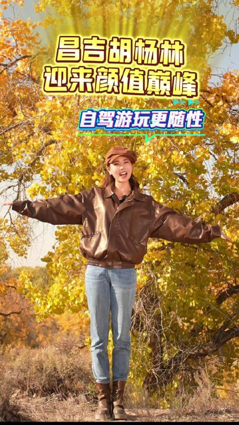 新疆昌吉老龙河胡杨林迎来颜值巅峰！