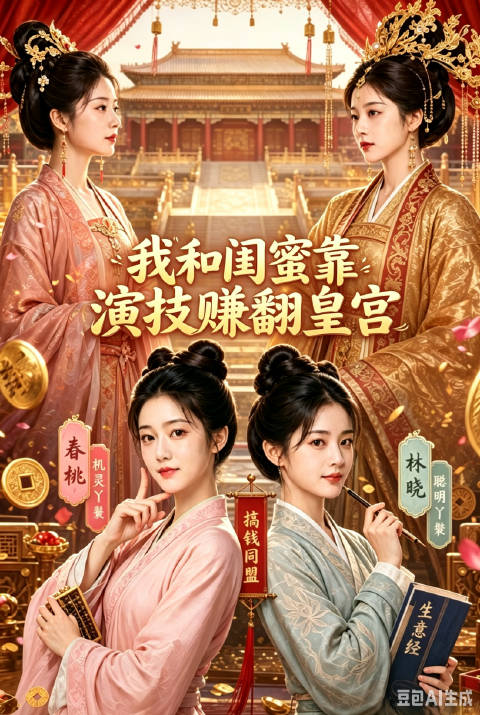 短剧·我和闺蜜靠演技赚翻皇宫-第67集-现代社畜林晓与闺蜜春桃穿越入宫，沦为分属皇后、贵妃两敌对阵营的底层宫女。无特殊金